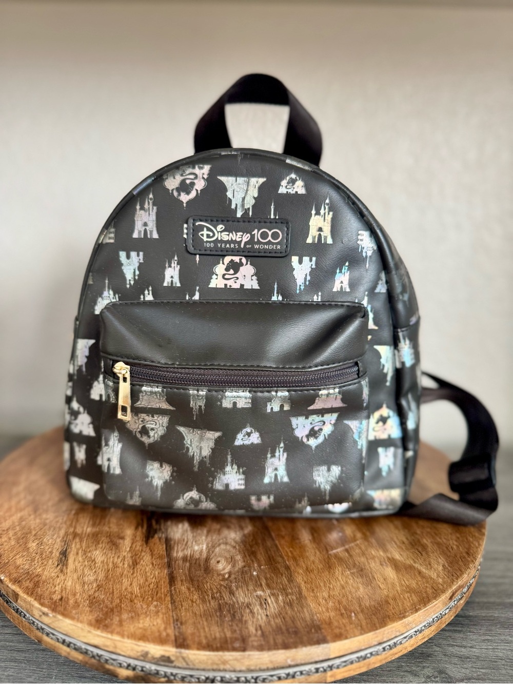Bioworld Disney 100 Years of Wonder Holographic Castle Mini Backpack